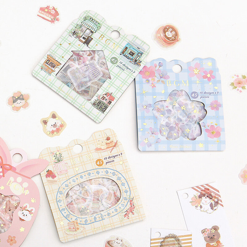 BGM Agenda Sticker Flake Stickers | Cafe Crawl - Simple Paper