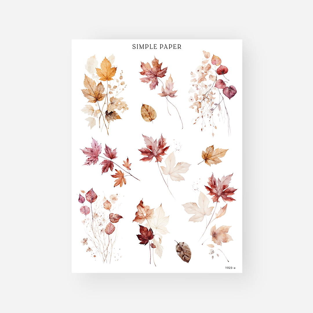 October - Sheet A - Simple Paper