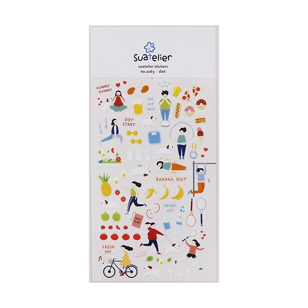 Suatelier Stickers | No. 1063 | Diet - Simple Paper