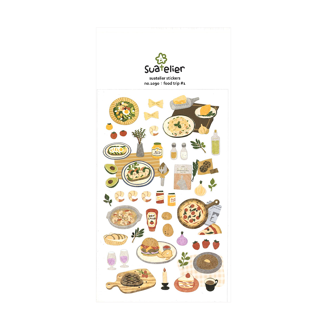 Suatelier Stickers | No. 1090 | Food Trip #1 - Simple Paper