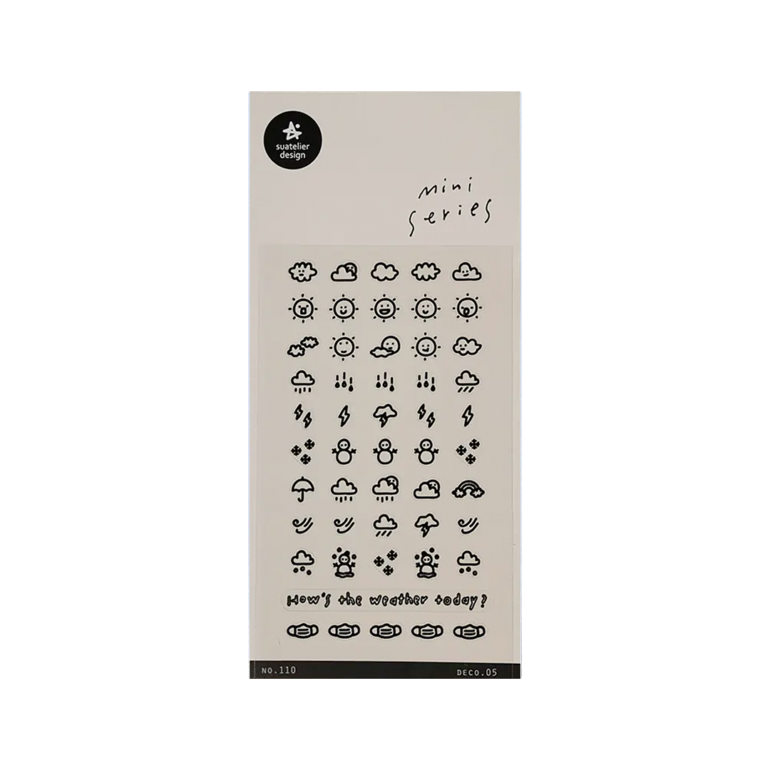 Suatelier Mini Series Stickers | No. 110 | Deco 05 - Simple Paper