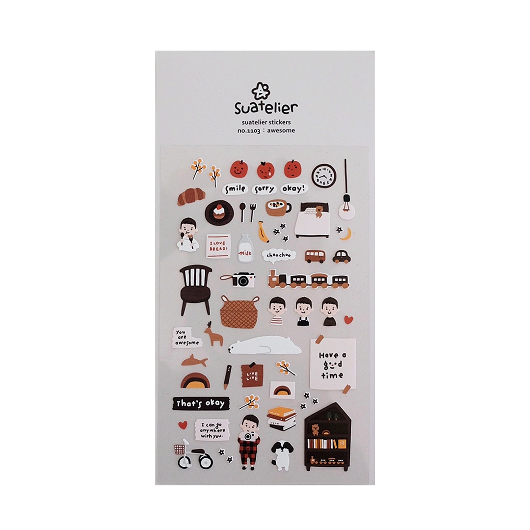 Suatelier Stickers | No. 1103 | Awesome - Simple Paper