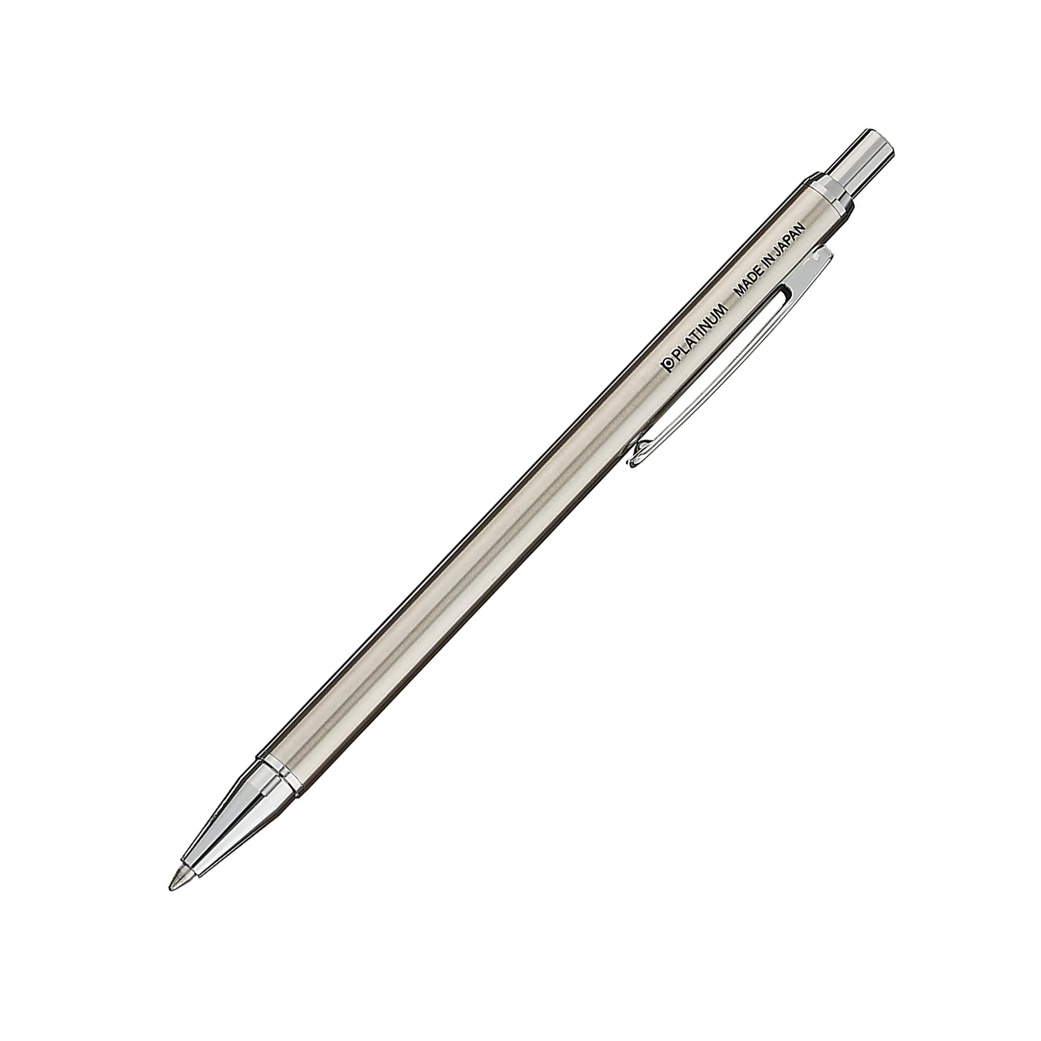 Platinum Oil-based Ballpoint Pen Stainless Steel Hairline - Simple Paper