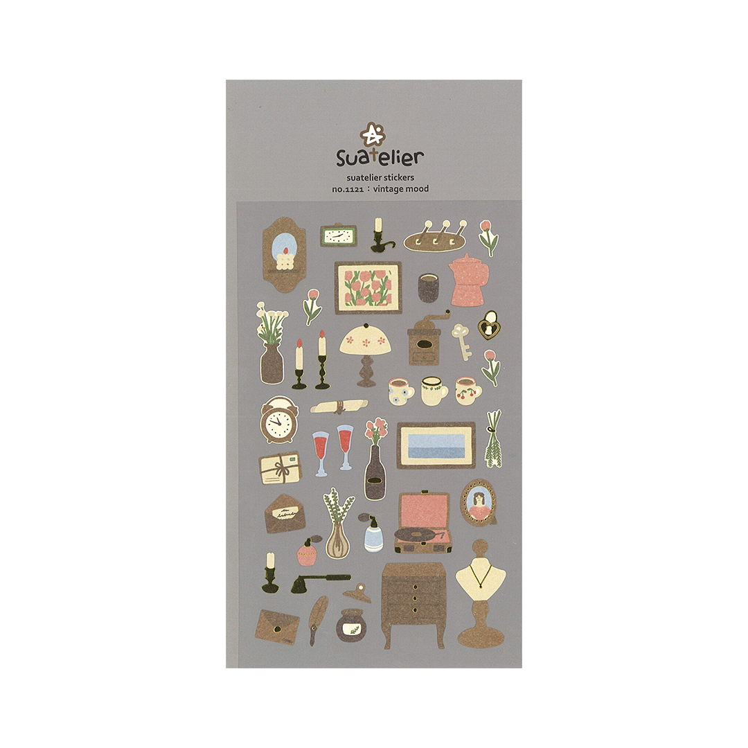 Suatelier Stickers | No. 1121 | Vintage Mood - Simple Paper
