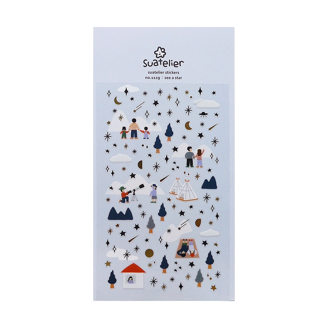 Suatelier Stickers | No. 1129 | See A Star - Simple Paper