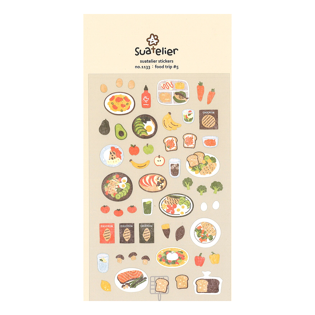 Suatelier Stickers | No. 1133 | Food Trip #5 - Simple Paper