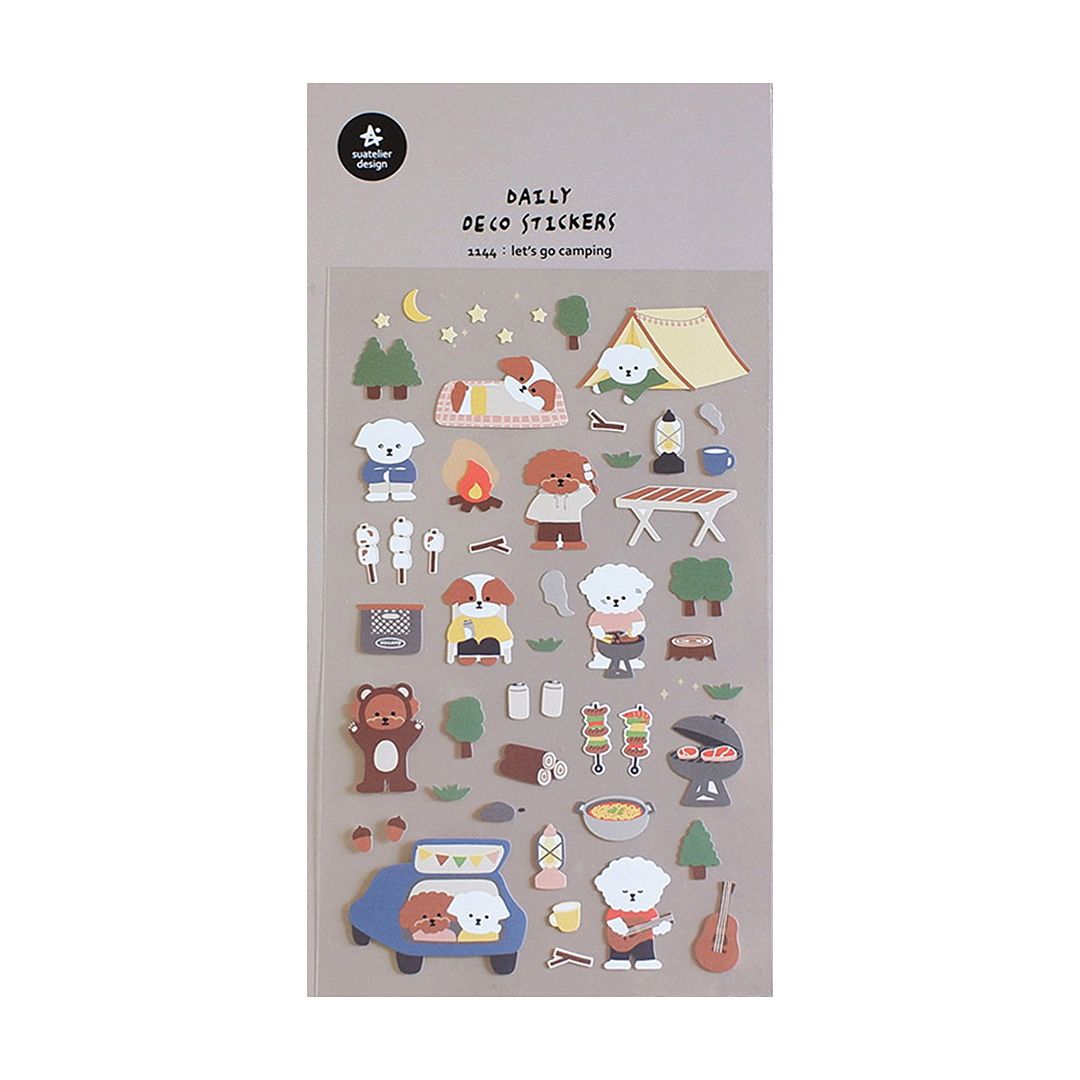 Suatelier Stickers | No. 1144 | Let's Go Camping - Simple Paper