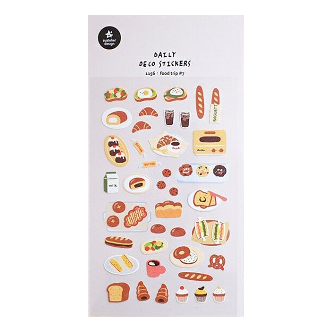 Suatelier Stickers | No. 1156 | Food Trip No. 7 - Simple Paper