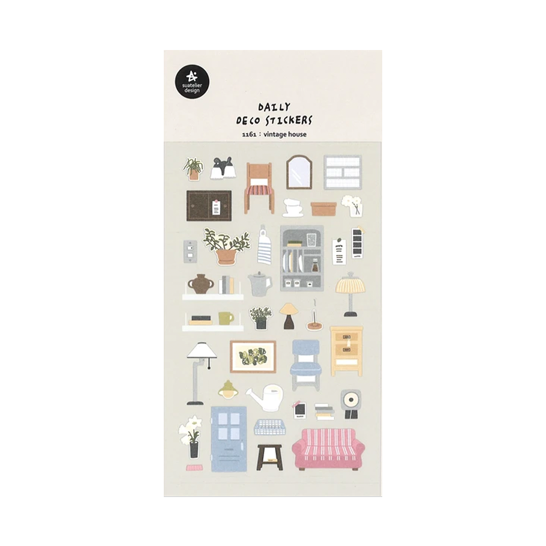 Suatelier Stickers | No. 1161 | Vintage House - Simple Paper