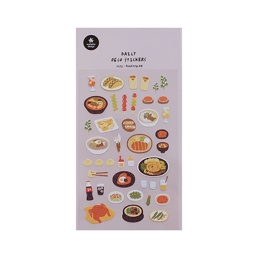 Suatelier Stickers | No. 1173 | Food Trip #3 - Simple Paper