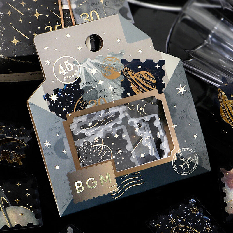 BGM Agenda Sticker Flake Stickers | Post Office | Astronomy - Simple Paper