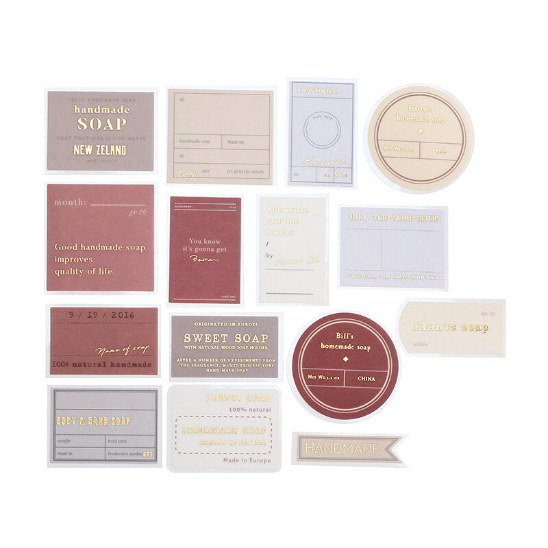 BGM Agenda Sticker Flake Stickers | Parfum | Wood - Simple Paper