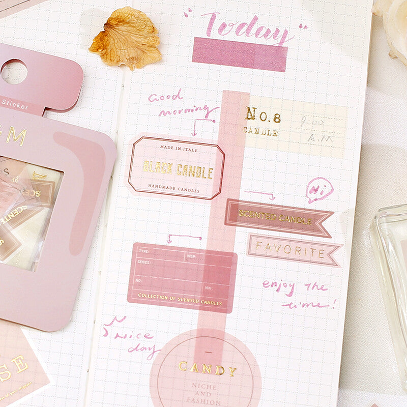BGM Agenda Sticker Flake Stickers | Parfum | Rose - Simple Paper