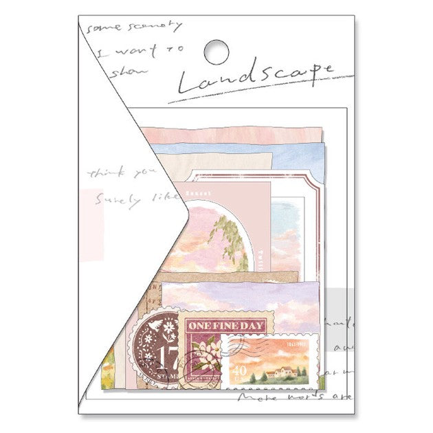 Mind Wave Seal Landscape Sticker Flake | Akane Cloud - Simple Paper