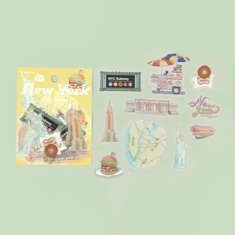 BGM Agenda Sticker Flake Stickers | City Guide | New York - Simple Paper