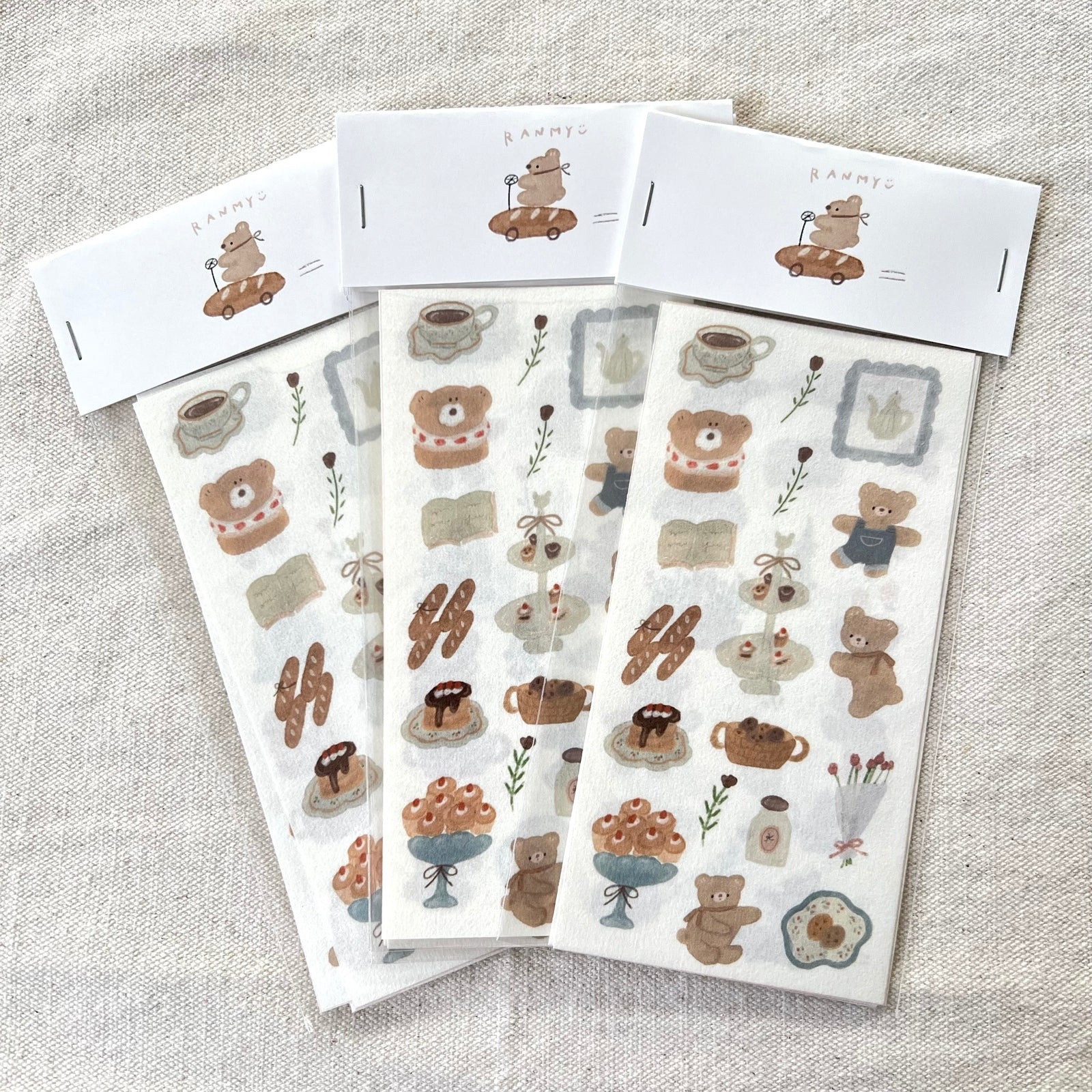 ranmyu Washi Sticker Set | Bear's Tea Party - Simple Paper