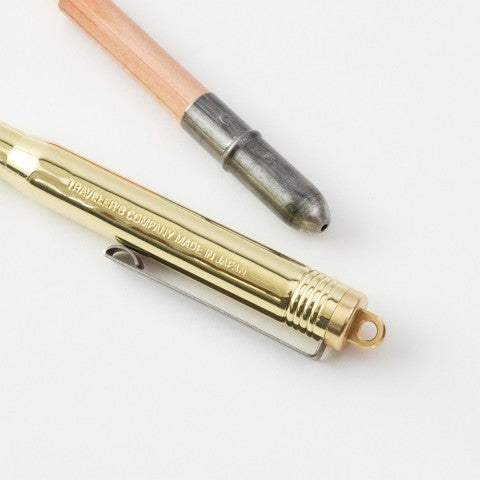 Traveler's Notebook Ballpoint Pen Solid Brass - Simple Paper