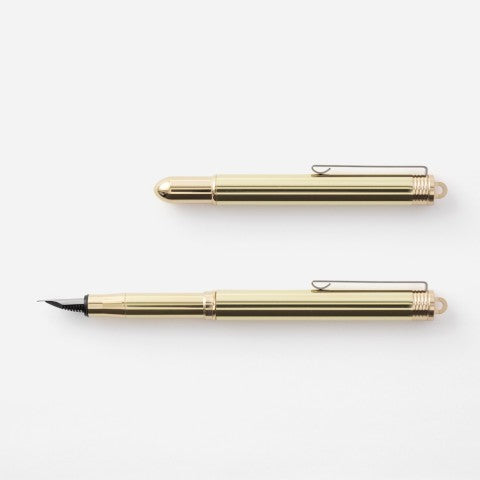 Traveler's Notebook Fountain Pen Solid Brass - Simple Paper