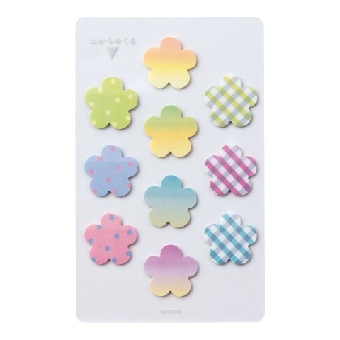 Midori Sticky Memo Film | Mini Flowers - Simple Paper