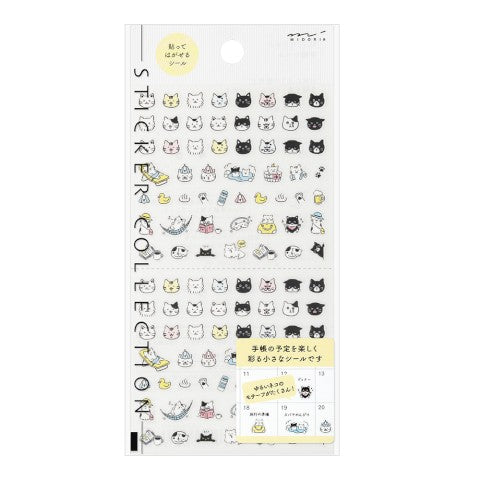 Midori Stickers | Pictograph Cat - Simple Paper