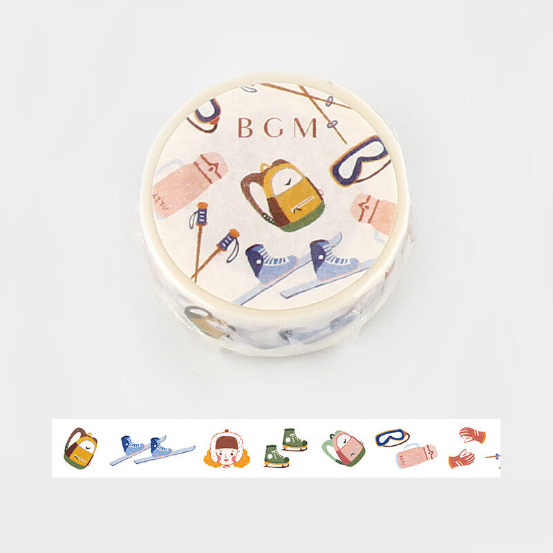 BGM Washi Tape | Winter Sports Day - Simple Paper