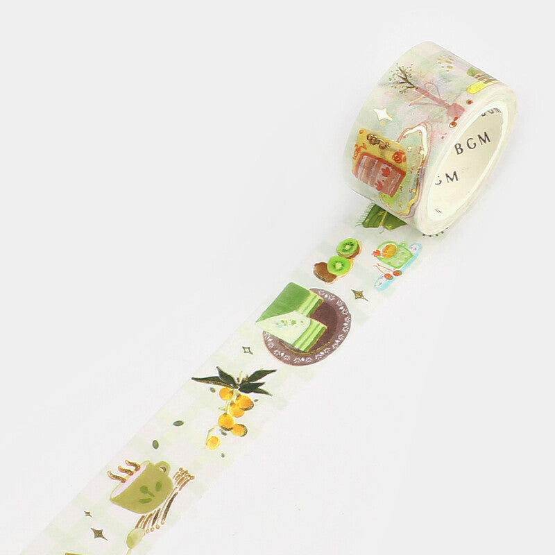 BGM Washi Tape | Matcha Green Tea Time - Simple Paper