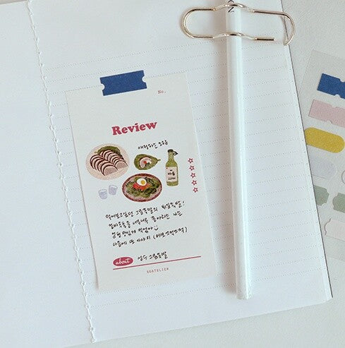 Suatelier Stickers | No. 1109 | Food Trip #3 - Simple Paper