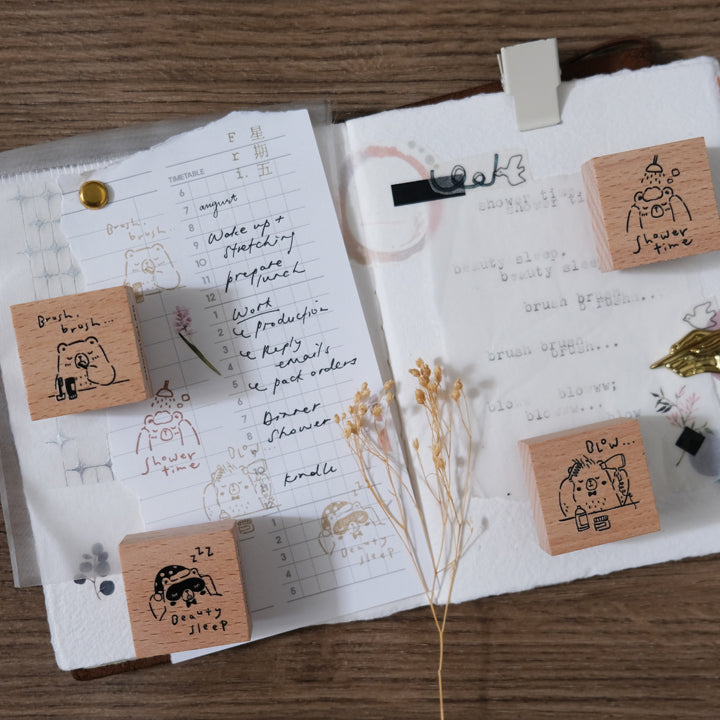 Eileen Tai Wooden Stamps | Beary Ordinary Days | Set D - Simple Paper