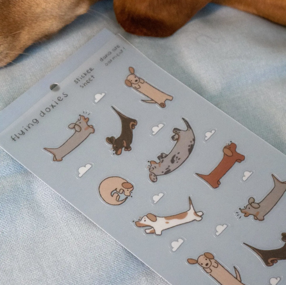 Dana Ate Oatmeal! Flying Doxies Pet Sticker Sheet