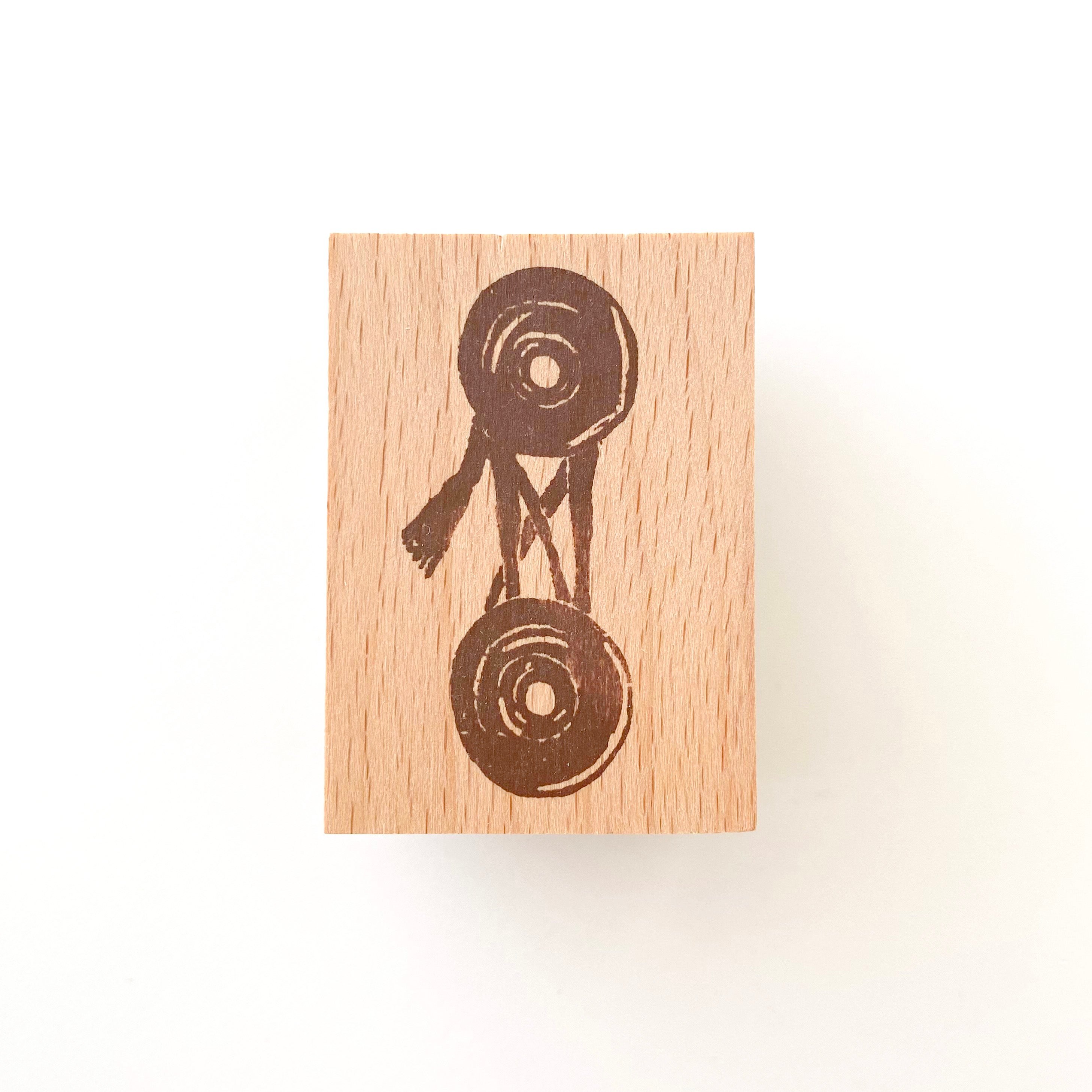 Arte Co Rubber Wood Stamp | Button And String - Simple Paper