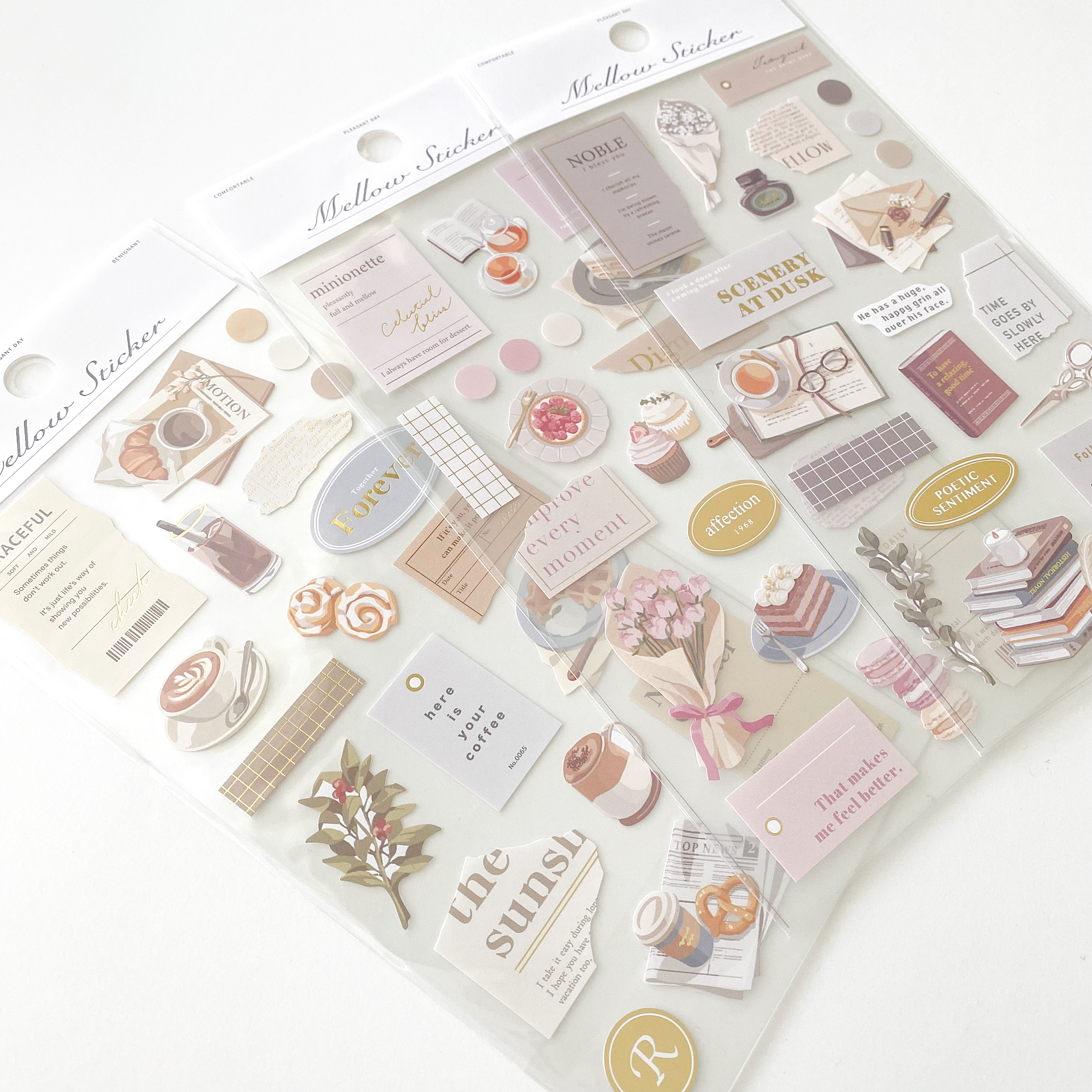 Mind Wave Mellow Gold Foil Stickers - Simple Paper