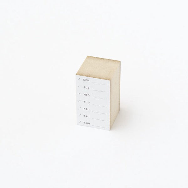 Nombre weekly planning clear stamp by mizushima, transparent stamp for creating weekly planner layouts and spreads.