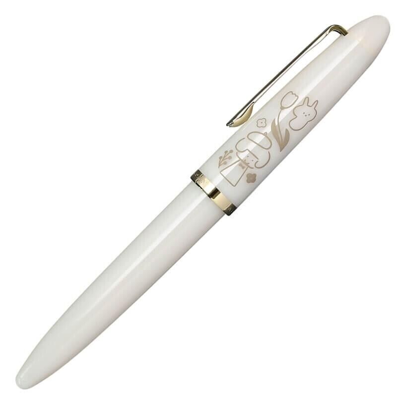 SAILOR Profit Junior +10 x mizutama Fountain Pen Set | Milky White - Simple Paper