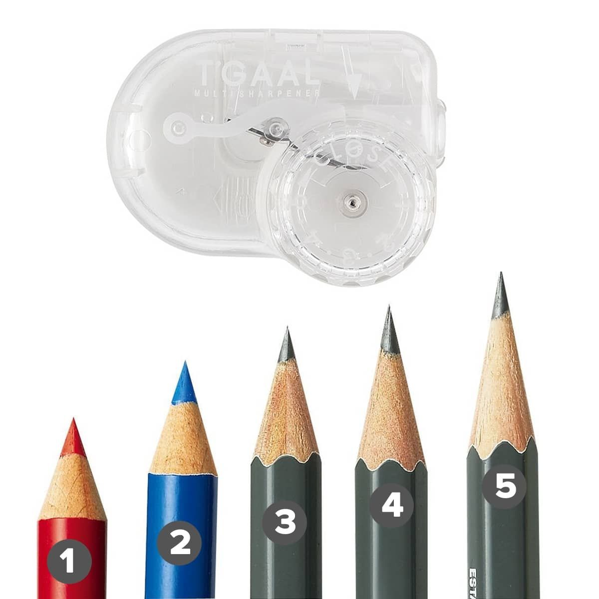 Kutsuwa T'Gaal Pencil Sharpener | Clear - Simple Paper