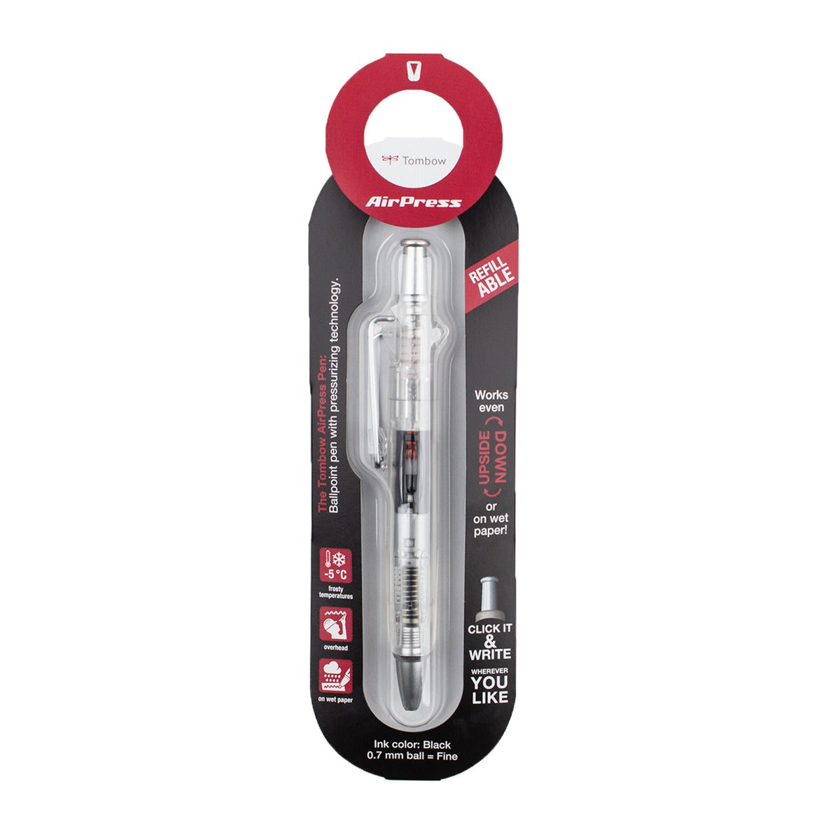 Tombow Air Press Ballpoint Pen | .7mm | Clear - Simple Paper