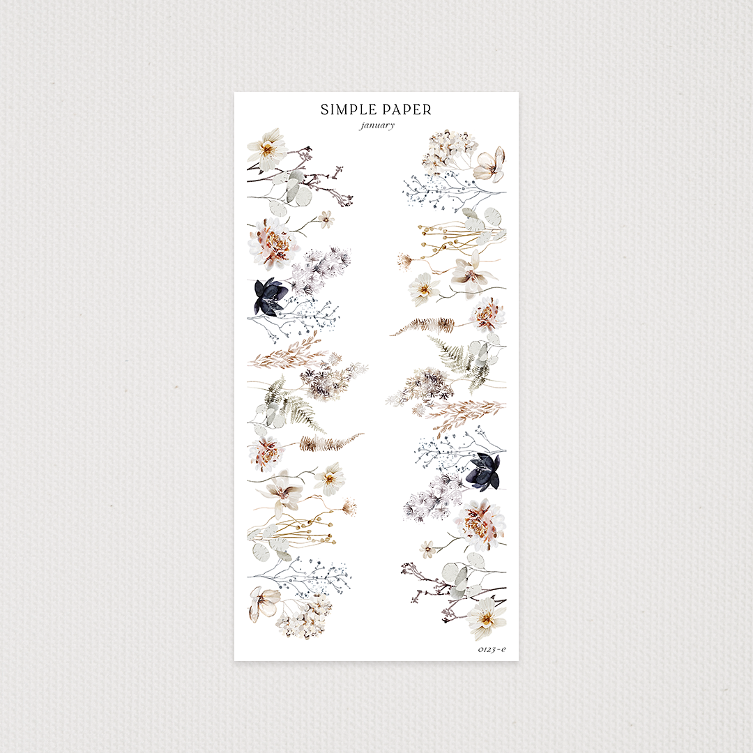 January - Sheet E - Simple Paper