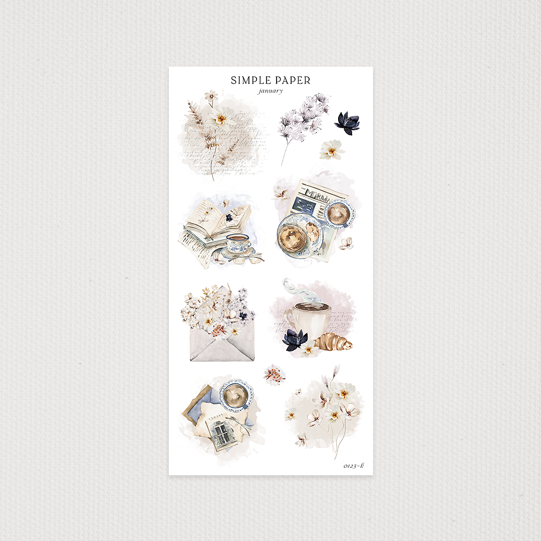 January - Sheet K - Simple Paper