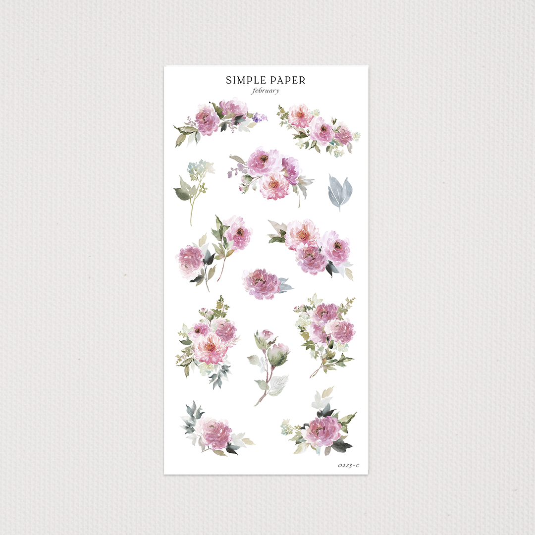 February - Sheet C - Simple Paper