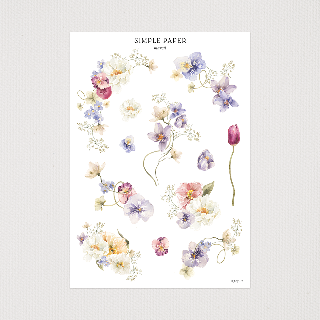 March - Sheet A - Simple Paper