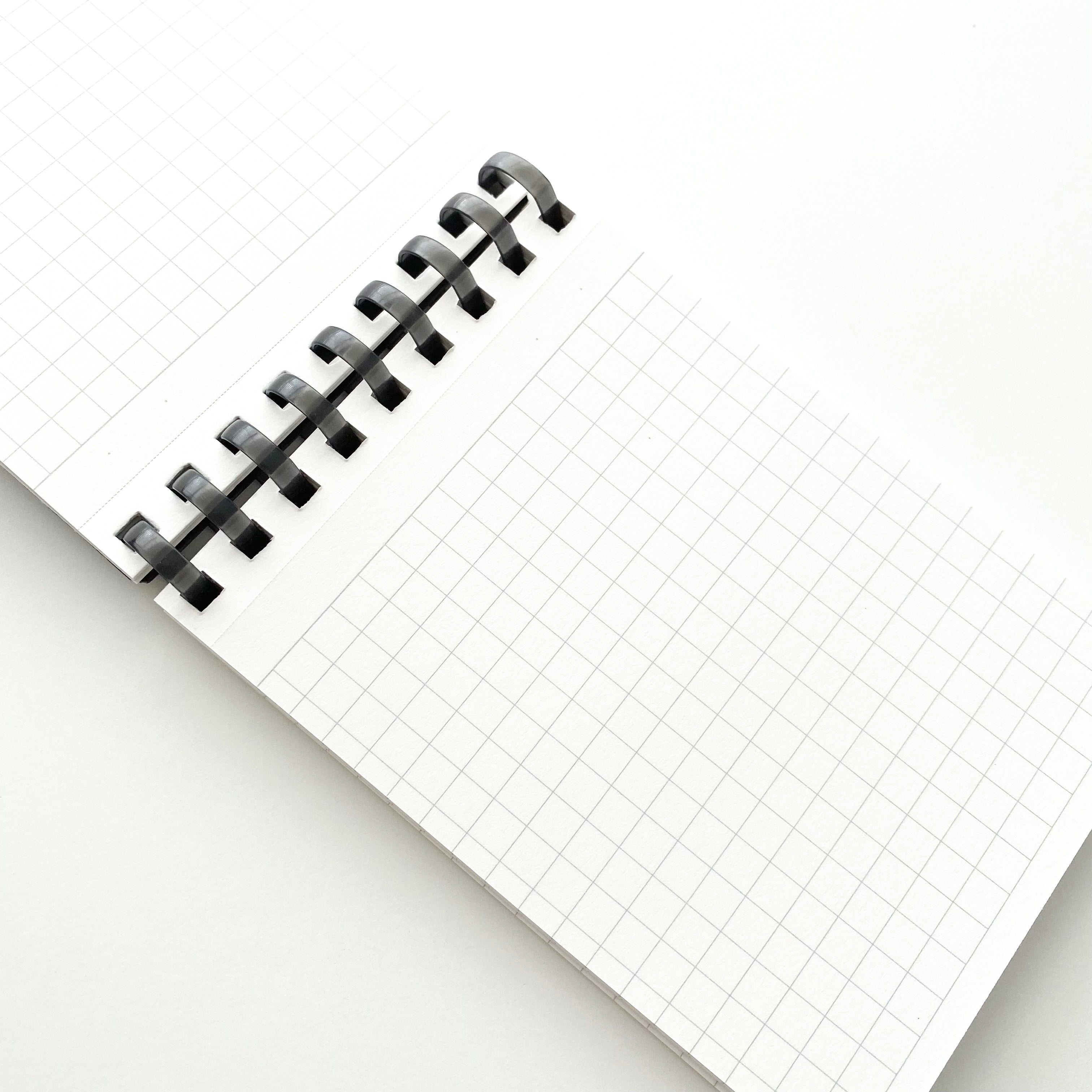 Kokuyo A7 Black Soft Ring Reporter Style Notebook - Simple Paper