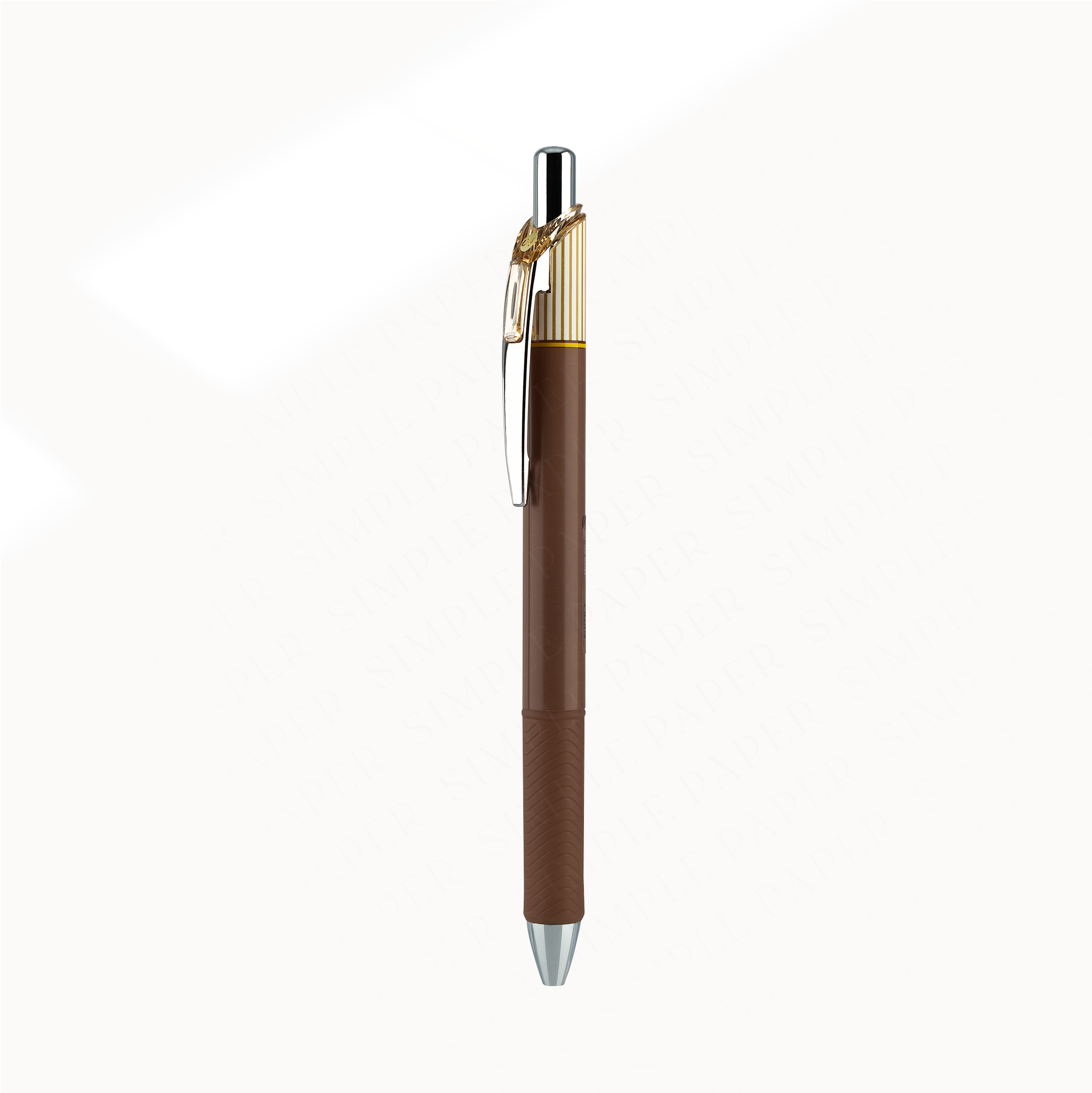 Pentel EnerGel Clena Gel Pen | Brown - Simple Paper