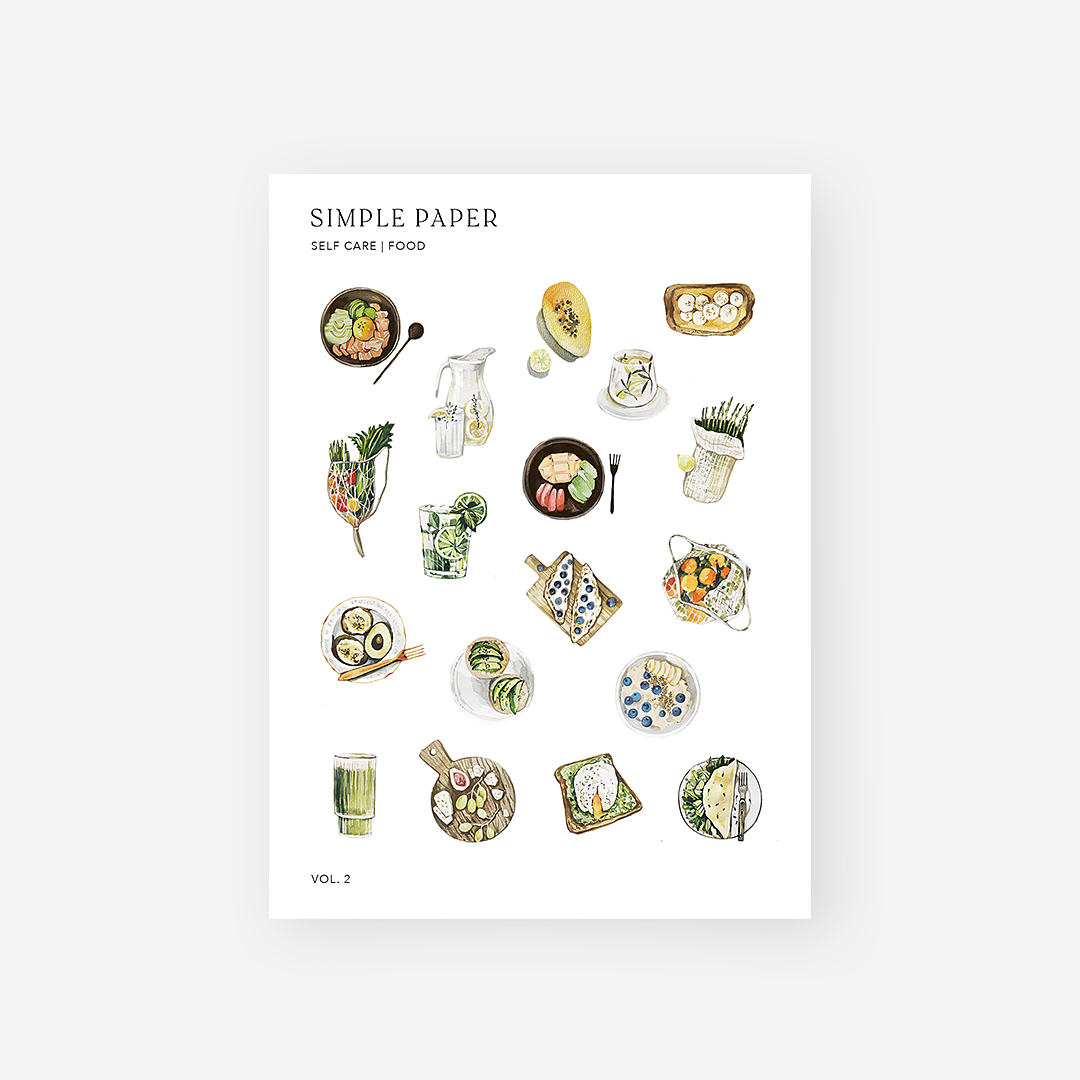 Self Care | Food Stickers Vol. 2 - Simple Paper