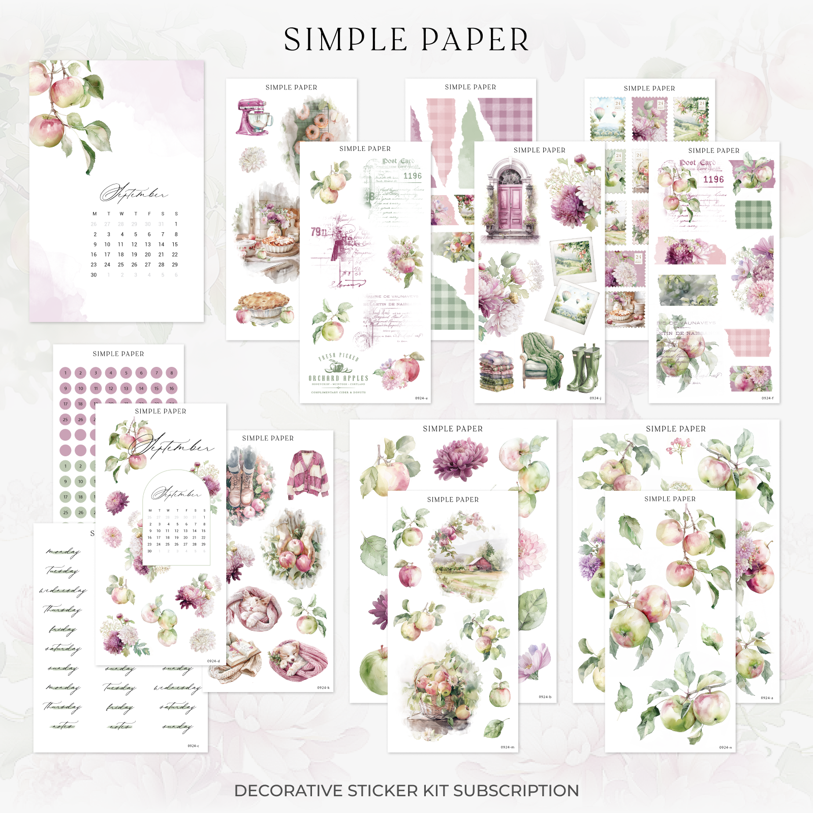 Romantic apple blossoms and vintage countryside florals
