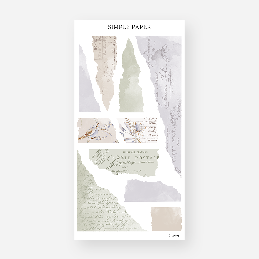 January - Sheet G - Simple Paper