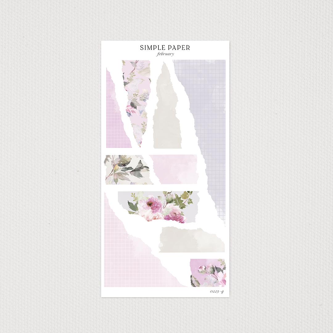 February - Sheet G - Simple Paper