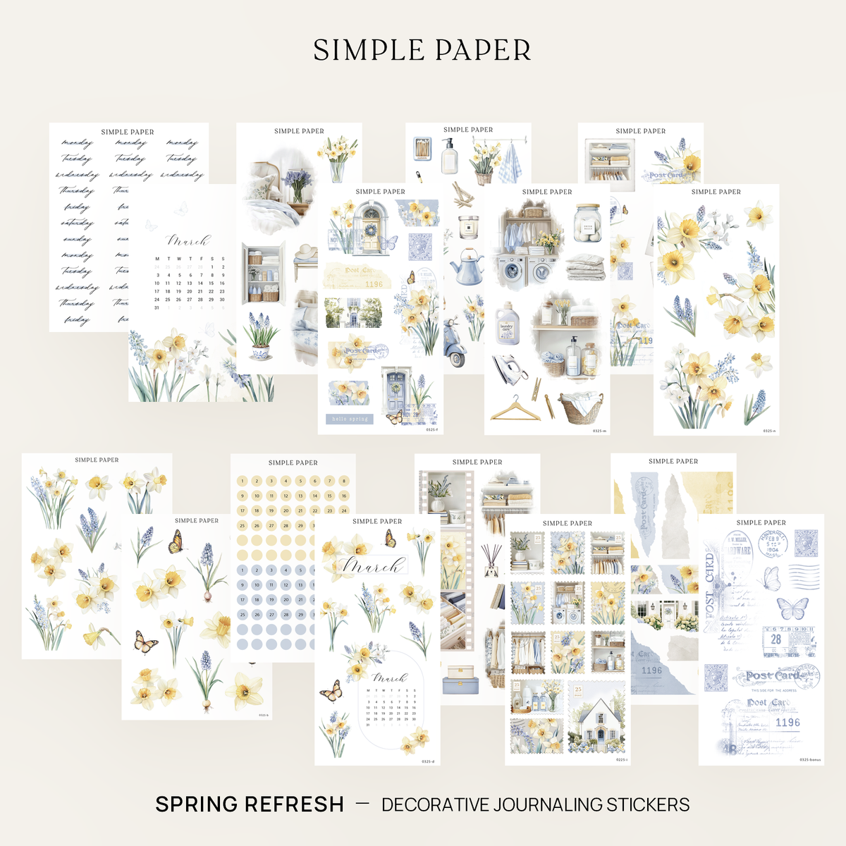 Spring Refresh | Full Decorative Kit cover, light background