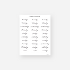 May - Sheet M - Simple Paper