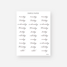 June - Sheet M - Simple Paper