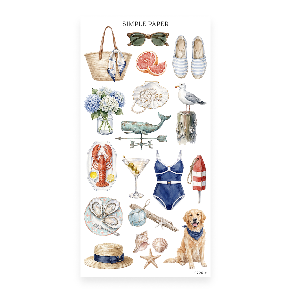 By The Sea – Sheet E sticker sheet by Simple Paper