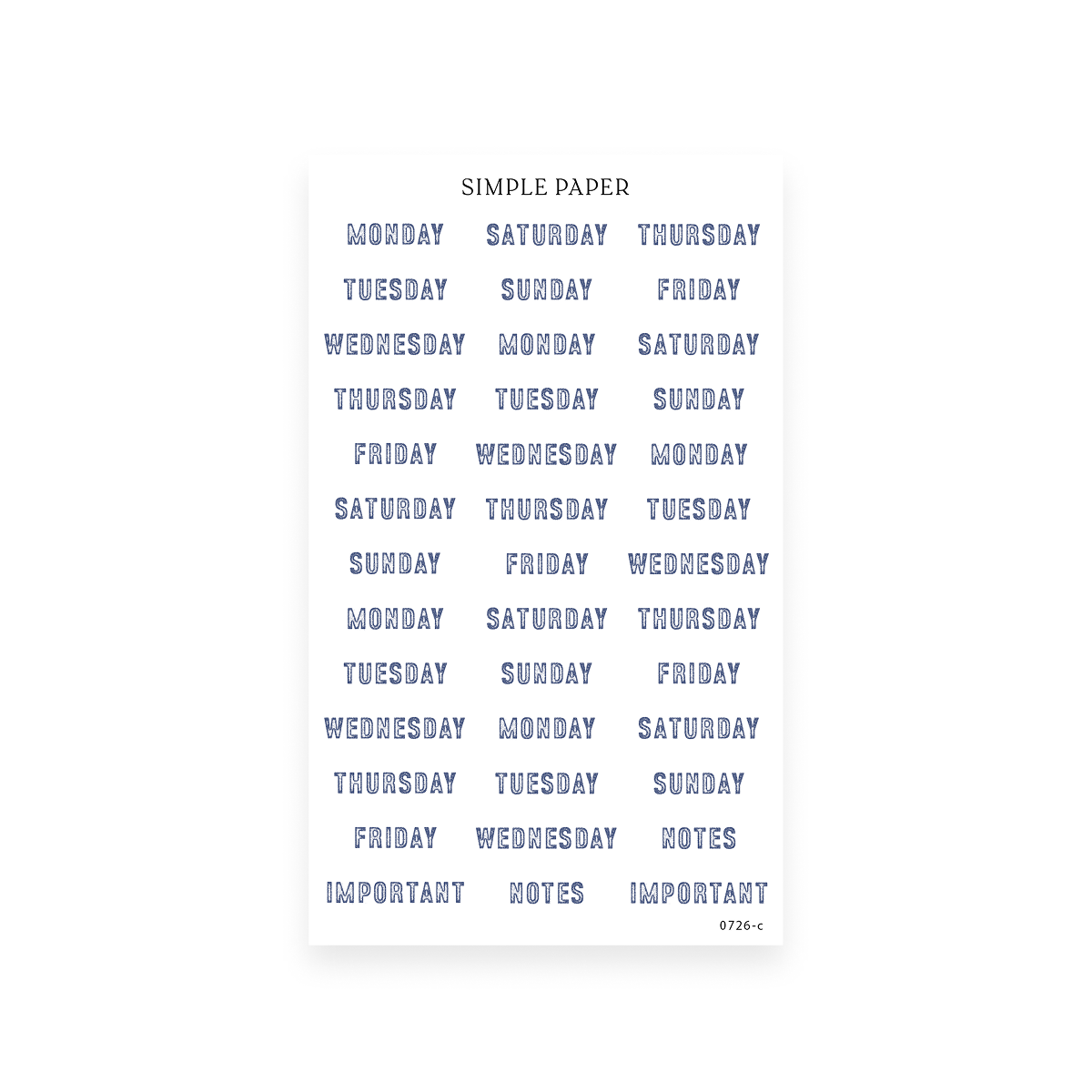 By The Sea – Sheet C sticker sheet by Simple Paper